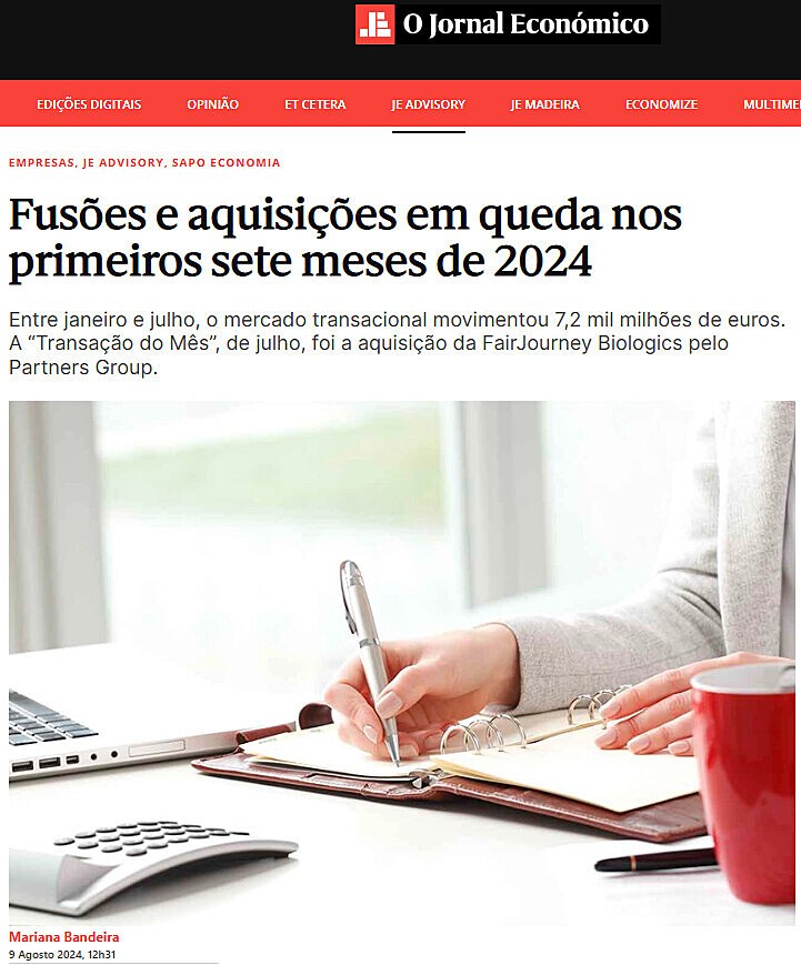 Fuses e aquisies em queda nos primeiros sete meses de 2024